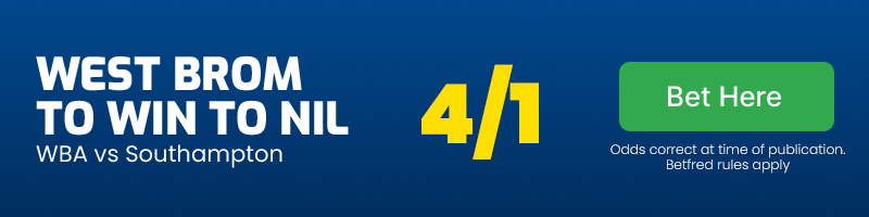 Wba to win to nil vs southampton