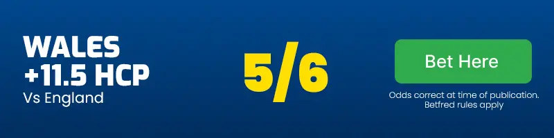 Wales +11. 5 hcp