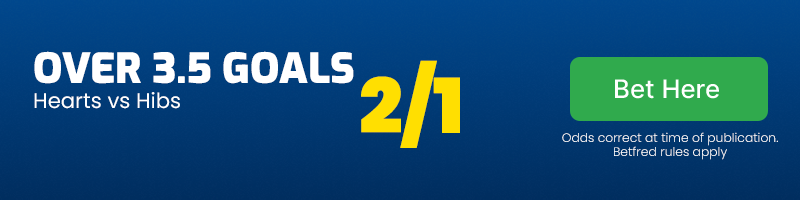 Over 3. 5 goals hearts vs hibs
