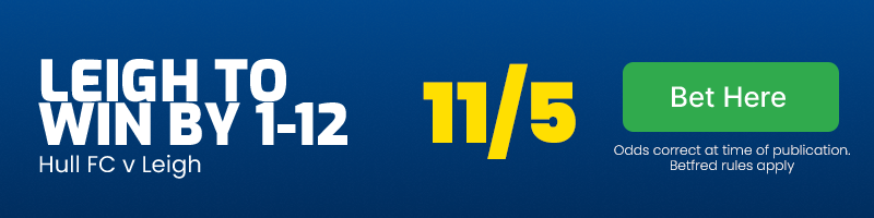 Leigh to beat hull fc by 1-12 @ 11/5