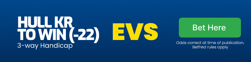 Hull kr to win -22 @ evs
