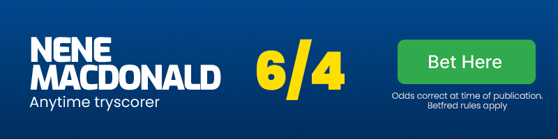 Nene macdonald to score v leigh @ 6/4