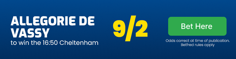 Allegorie de vassy to win 16. 50 cheltenham at 9-2