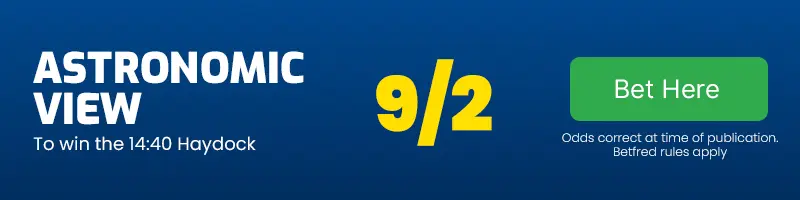 Astronomic view to win the 14. 40 haydock at 9-2
