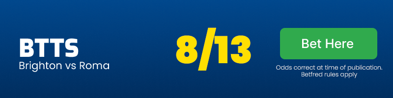 Btts brighton roma
