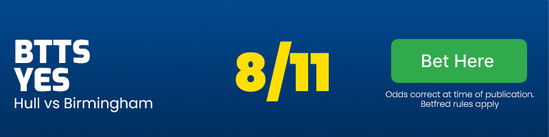 Both teams to score at 8/11