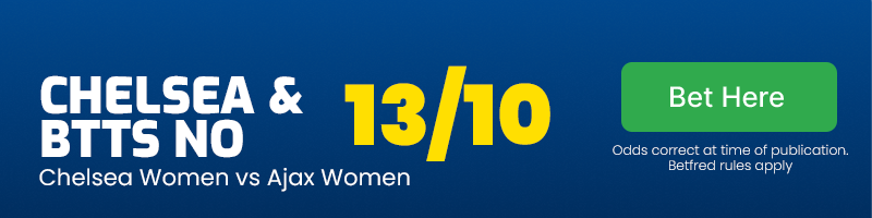 Chelsea and both teams to score no at 13/10