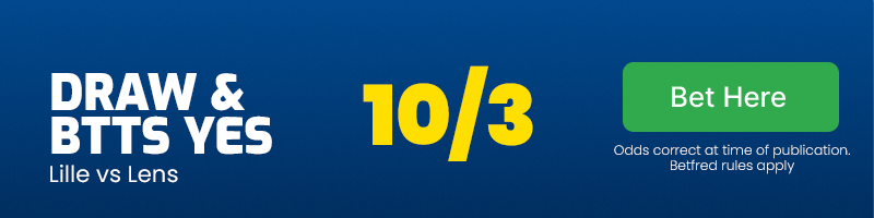 Draw and both teams to score at 10/3