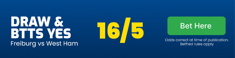 Draw and both teams to score at 16/5