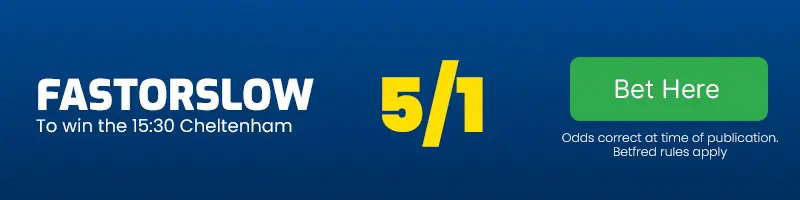 Fastorslow to win the 15. 30 cheltenham