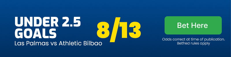 Under 2. 5 goals at 8/13