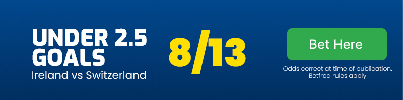 Under 2. 5 goals at 8/13