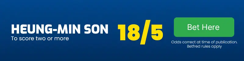 Heung-min son to score two or more goals vs luton at 18-5