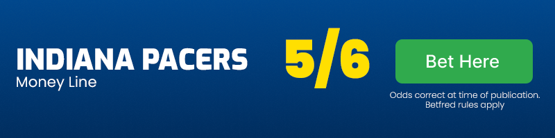 Indiana pacers to win on money line at 5-6q