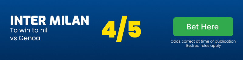 Inter milan to win to nil vs genoa