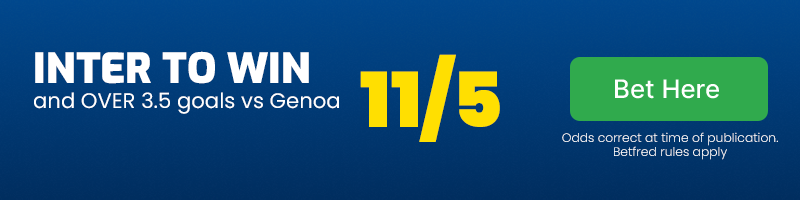 Inter to win and over 3. 5 goals vs genoa