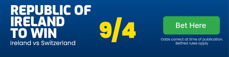 Ireland to win at 9/4