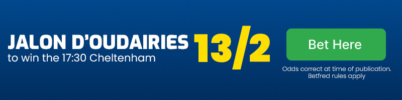 Jalon d'oudairies to win 5. 30 chelt at 13-2