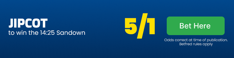 Jipcot to win 14. 25 sandown at 5-1
