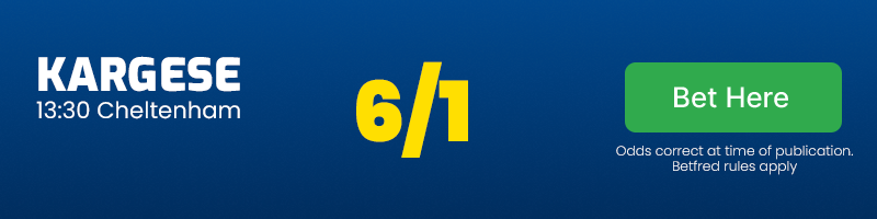 Kargese cheltenham 13. 30