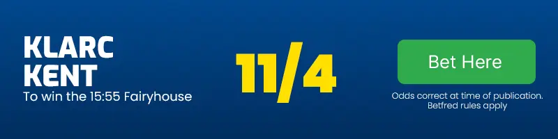 Klarc kent to win the 15. 55 fairyhouse at 11-4