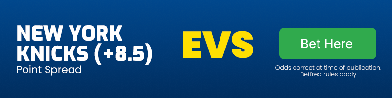 Knicks to cover 8. 5 spread at evens
