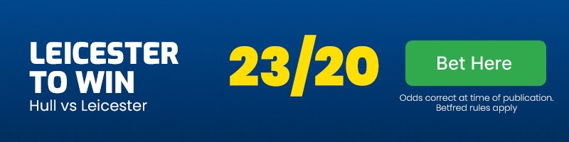 Leicester to beat hull at 23-20