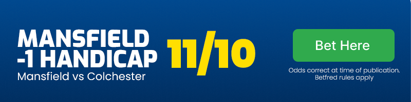 Mansfield -1 handicap at 11/10