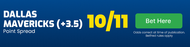 Mavericks to cover 3. 5 spread at 10-11