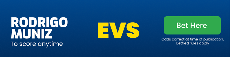 Rodrigo muniz to score anytime at evs