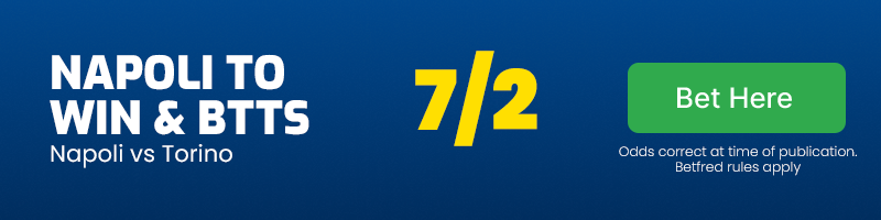 Napoli to beat torino & btts at 7-2