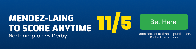 Nathan mendez-laing to score anytime at 11-5
