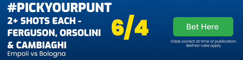 #pickyourpunt in empoli vs bologna at 6-4