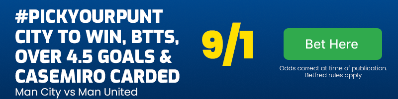 #pickyourpunt in man city vs man united at 9-1
