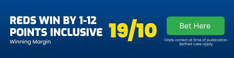 Reds to beat brumbies by 1-12 points inclusive at 19-10