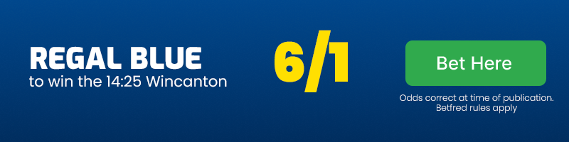 Regal blue to win 14. 25 wincanton at 6-1