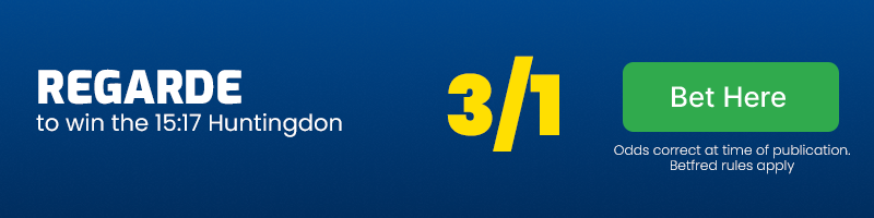 Regarde to win 15. 17 huntingdon at 3-1