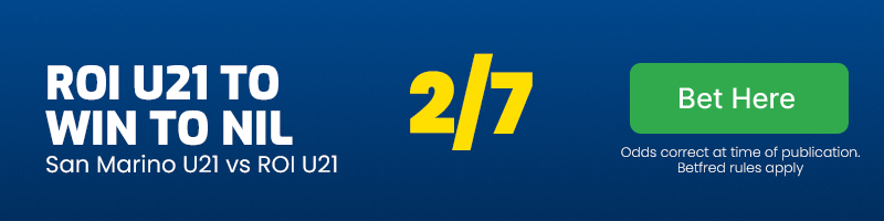 Republic of ireland u21 to beat san marino u21 to nil at 2-7