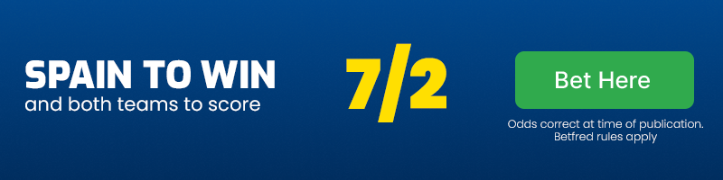 Spain to win and both teams to score at 7-2