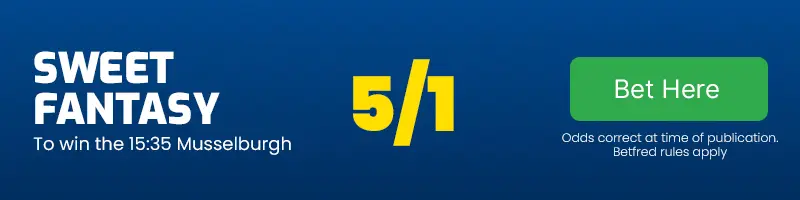 Sweet fantasy to win the 15. 35 musselburgh at 5-1