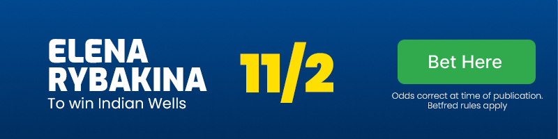Elena rybakina to win indian wells at 11/2