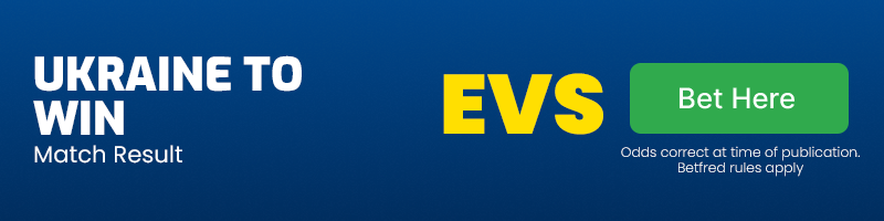 Ukraine to win at evens