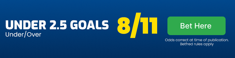 Under 2. 5 goals at 8-11