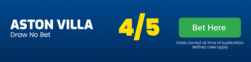 Villa draw no bet at 4-5