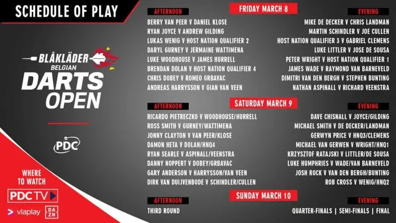 Belgian open darts