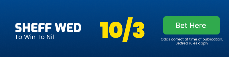 Sheff wed to win to nil @ 10/3