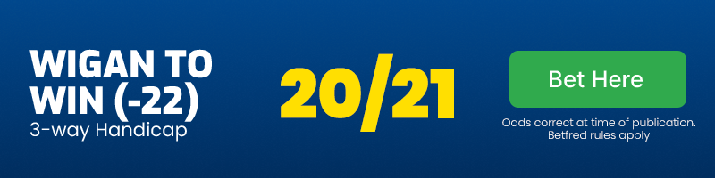 Wigan to win -22 @ 20/21