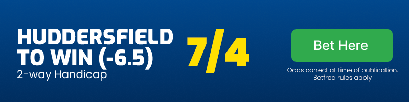 Huddersfield to win -6. 5 @ 7/4