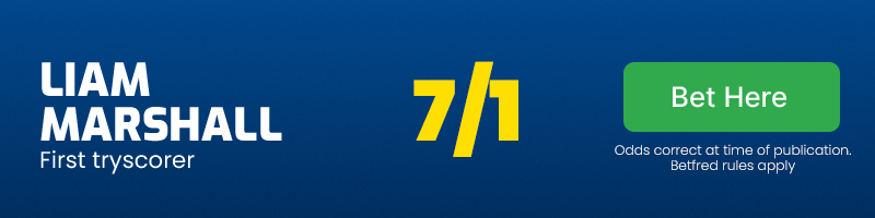 Liam marshall first tryscorer @ 7/1