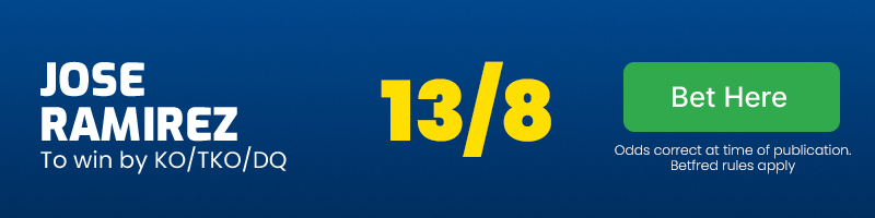 Jose ramirez to win by ko @ 13/8
